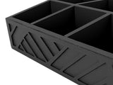 Tea Bag Organizer Multifunctional Wooden Divided Tea Bag Holder for Coffee Capsules Paper Cups Black V1294-YM0901-3117250004911