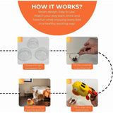 Duck Cat Treat Dispenser, Anti-Slip Interactive Slow Feeder Puzzle Toy for Dogs & Cats with 3 V1366-AZ2-W-10736