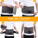 Far Infrared Hot Compress Waist Support Belt, Wireless USB Charging Vibration Massager Belt for V1265-AU-144-HUI