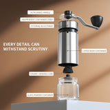 Manual Coffee Grinder 40 External Adjustable Settings Ceramic Burr, Portable Stainless Steel Hand V1366-AZ2-W-18259