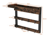 Heavy Duty Wall Mount Coffee Teacup Mug Rack Wood 12 Hook Holder Display Storage V767-JJ-ZZ718-V1