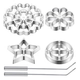 Rosette Irons Set with Handle Cooking Stamp Maker Kit Cookie Cutter Aluminum Alloy Waffle V1369-AZ3-W-11445