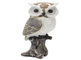 Owl Figurine Statue Resin Owl Sculpture Standing On Stump for Home Porch Patio Lawn Yard Decoration V1294-YM0901-3115240062912