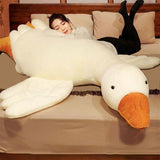 Giant White Goose Plush Pillow Soft Fabric Pillow Sleeping Companion Hugging - White - Size 51in V1107-115-XXX-NNN-WHT-51IN