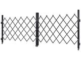 Double Folding Security Gate, Lockable Scissor Gate with 360 degree Swivel Casters, Outdoor V952-GZSZDAQM63395RNRL001V0