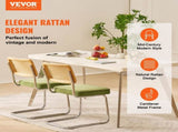 Rattan Chairs, Set of 2, Mid Century Modern Dining Chair, Upholstered Velvet Accent Chair with V952-TBYCYTERLS206AHX9V0