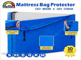 Mattress Bags for Moving and Storage, Mattress Cover with 8 Heavy Duty Handles and Strong Zipper V1317-BHD120-AUSK