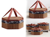 Wicker Basket with Lid,Wicker Picnic Basket with Double Handles,Woven Picnic Storage Rattan Wicker V1189-LWWAL-20260401-06212