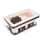 Portable Hibachi Tabletop Grill Dual Charcoal BBQ Chambers V196-HBG303