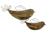 Set 2 Nested Lustre Gold Wall Planters 8x29cm V637-97020PLN