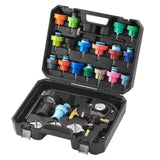 28 pcs Universal Radiator Pressure Tester Kit, Coolant Pressure Tester Kit with Manual Pump and V952-SRQLQYYLCSY29E5NUV0