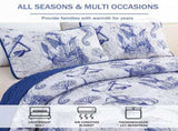 Oceanic Seahorse Haven reversible 3 Piece Bed spread Set V745-AC080346Q13U