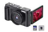 4K Digital Camera for Outdoor Photography With 32GB TF Card 180 Degree Flip Screen 16X Zoom 48MP V1263-JX-6367
