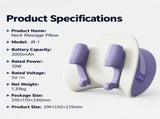 Wireless Neck and Shoulder Kneading Massage Pillow with Heat, Multi-Position Body Relaxation Device V1341-ZY-5PHDS6LG-LAVENDER