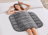 Giselle Weighted Lap Blanket 3.2KG Grey Crystal Velvet Quilted Glass Bead Fill for Sofa Office WBLANKET-LAP-32KG-GY