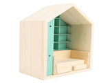 Miniature Doll House Bookshelf Anxiety Bookshelf Ornament Wooden Stress Relief Bookshelf for Room V1294-YM0901-3115240100311