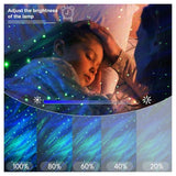 BT Speaker Night Light, Snail Starry Sky Projector Lamp, Creative Bedroom V1263-JX-7724