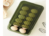 Egg Storage Box Plastic Automatic Rolling Transparent Thickened Grooved Egg Storage Container for V1294-YM0716-3118220158411