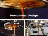 Generic 51mm Bottomless Portafilter Set with 3-Ear Handle and 2 Powder Trays - Stainless Steel V1192-AZ-W-28667