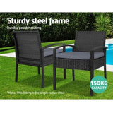 Gardeon Outdoor Dining Chairs Patio Furniture Rattan Lounge Chair Cushion Felix ODF-CHAIR-TEA-BK