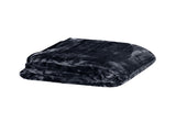 375gsm 1 Ply Solid Faux Mink Blanket Queen 200x240 cm Charcoal V442-BZO-BLANKET-375SOLID-CHARCOAL-QS
