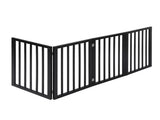 PaWz 4 Panels Wooden Pet Gate Dog Fence Black 600x 3MM PT1060-4-BK_NZ
