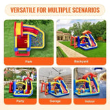 Inflatable Bounce House, Outdoor High Quality Playhouse Trampoline, Jumping Bouncer with Blower, V952-CQCBBHYC910PNGK5GV3