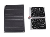 Solar Panel Fan Kit 100W Dual Fans IP67 Waterproof Low Noise Wide Application Solar Powered Fan For V1294-YM0715-3111220138411