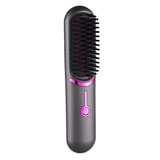 Cordless Hair Straightener Brush, 2 In1 Anti-Scald PTC Heat Comb 5200mAh Electric Straightening Comb V1366-AZ2-W-06352