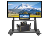 TV Stand for 3270 Inch TVs with Projector Shelf, Lockable Wheels, Adjustable Height, Cable V1181-HI028