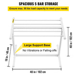 Pool Towel Rack, 5 Bar, White, Freestanding Outdoor PVC T-Shape Poolside Storage Organizer, Include V952-MJJBSGZXGBDD5JAP7V0