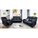 Bella 1 Seater Electric Recliner Genuine Leather Upholstered Lounge - Black V315-VHNL-PINN-03