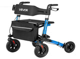 Rollator Walker with Seat for Seniors, Ultra Compact 3-Fold Rolling Walker, Lightweight Aluminum V952-XSZXQLSLHJQ145Q4C001V0