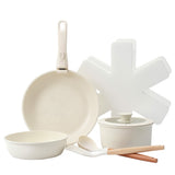 Toque 9-Piece Non Stick Cookware Set Kitchen Fry Pan KT1030-WH-AU