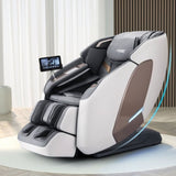 Livemor 4D Massage Chair Electric Recliner Double Core Mechanism Massager Melisa White MASCHR-4D-2GEAR-WHGY