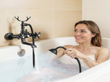 Clawfoot Tub Faucet, Wall Mount Bathtub Faucets with Handheld Shower, Vintage Oil-Rubbed Bronze V952-BGSZZYGLTLTHLAC1L002V0
