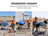 BAUMR-AG 160L Heavy-Duty Petrol Concrete Cement Mixer, 3hp 105cc Engine V219-TOLCCMBM16PA