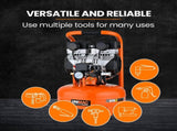 UNIMAC 15L Pancake Air Compressor, 116PSI Portable Silent Oil-Free Electric, for Airtools Tyre V219-TOLACMUM1C5FA