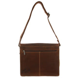 Jack's Inn Lady Killer Brown Crazy Horse Leather Shoulder Bag Western Vintage in Cognac V563-JACK-14-COGN