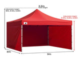 Wallaroo 3x3 PopUp Red Gazebo Marquee Outdoor Tent GAZ-POP-3X3-RD