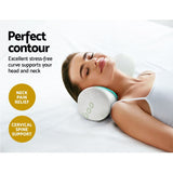 Memory Foam Neck Roll Pillow with Bamboo Cover, Cervical Support Bolster Cushion V1188-MS-617-014