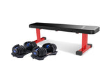 Powertrain 48KG Adjustable Dumbbell Set with Flat Bench BF1-24-BU-2-211