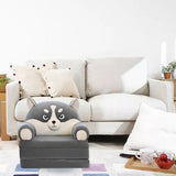 Foldable Kids Sofa Backrest Armchair 2 In 1 Foldable Children Sofa Cute Cartoon Lazy Sofa Children V1192-AZ-W-35204