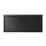 Gardeon Outdoor Storage Box 490L Container Lockable Garden Bench Shed Tools Toy All Black OSB-S490-ABK