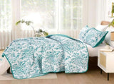 Blue Green Botanical Serenity Coverlet Bedspread Set V745-AC040013C04UA