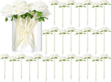 28 Pcs Valentine's Day Flower Rose Pens Valentine Gifts Artificial Floral 0.5mm Black Ink Gel Pen V1259-DP01-A-5621