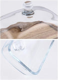 Mini Cake Stand with Glass Dome - Wooden Serving Board for Cupcakes Cheese - Butter Dome as Kitchen V1258-DP02-BOL-551