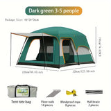 Tasman 3-5 Person Tent Camping Hiking Festival Sleeping - Green V563-BP33609