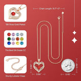 18K Rose Gold Necklaces for Women, 925 Sterling Silver Gifts for Mothers Day, Jewelry for Wife Mom V1164-325764