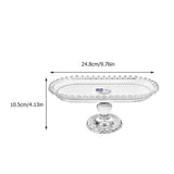 European Style Glass Footed Fruit Tray - Elegant Dessert and Display Plate for Weddings, Parties, V1192-AZ-W-25409